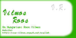 vilmos roos business card